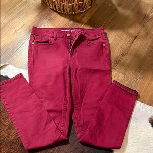 Old Navy Women's Burgundy Skinny Jeans
